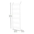thumbnail image 2 of Mainstays 18 Pair over Door Shoe Organizer, Powder Coated White Finish, 6 Tiers, Metal Holder, 2 of 6