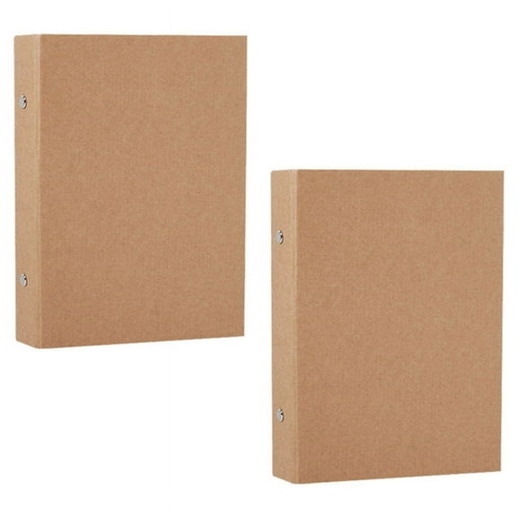 ckepdyeh 9.45" x 7.09" x 1.57"Ring Binders, Brown, 2 Count