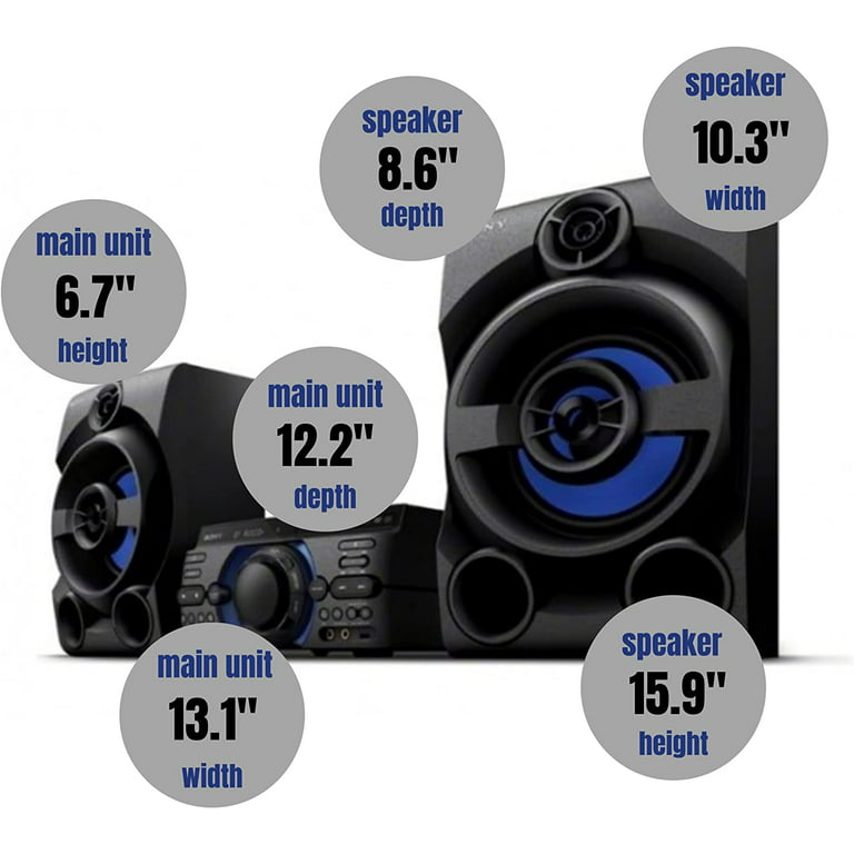 SONY Bluetooth Stereo System Audio System W CD, USB, FM Radio, Audio in,  TV, + NeeGo 3.5mm Jack