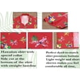 thumbnail image 5 of LA LEELA Men's Hawaiian Shirts Short Sleeve Button Down Shirt Men's Holiday Shirts Summer Beach Casual Aloha Tropical Shirts for Men Funny XL Cockatoo Parrot, Red, 5 of 5