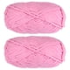 thumbnail image 1 of 2Madejas Chenilla Hilo Terciopelo Manta Hilo 2x100g/7.1oz 6 Súper Voluminoso Poliéster Suave Tejido para Ganchillo Tejedura Bolsos Bufanda Sombrero, Oscuro Rosa, 1 of 7