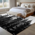 thumbnail image 4 of Black Mist Forest Area Rug 5x8 FT, Non Slip Bedroom Throw Carpet, Retro Country Watercolor Tree Scenery Washable Soft Floor Carpet Non-Shedding Rug for Living Room Nursery Dorm Office, 4 of 9