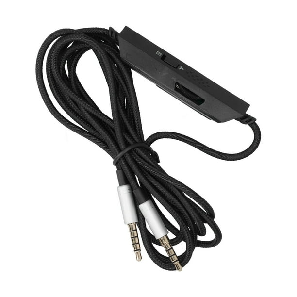 Tbest Volume Control Audio Cable Braid Wire Game Headphone Audio