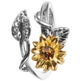 thumbnail image 3 of Miangastore Bague en Forme de Tournesol et Marguerite Réglable 1Pcs 0.8x0.8in, 3 of 8