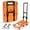 Orange, variant on Folding Hand Truck , Portable Heavy Duty Dolly Cart, Collapsible Luggage Cart Elastic Ropes - Compact Trolley Cart for Easy Moving - Ideal Hand Cart for Travel and More