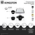 thumbnail image 4 of Kingston Brass BSFK6620 Watercourse 6-Inch Stainless Steel Square Shower Drain with Flange in Matte Black, 4 of 5