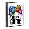 thumbnail image 2 of Stupell Industries Contemporary Born To Game Splash Black Framed Giclee Art, 16 x 20, by Kim Allen, 2 of 8