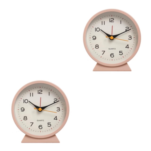 Yuarrent Reloj despertador de de escritorio Simple, alarmas de forma redonda, relojes de sala de estar para dormitorio, movimiento silencioso, Type1 NO1