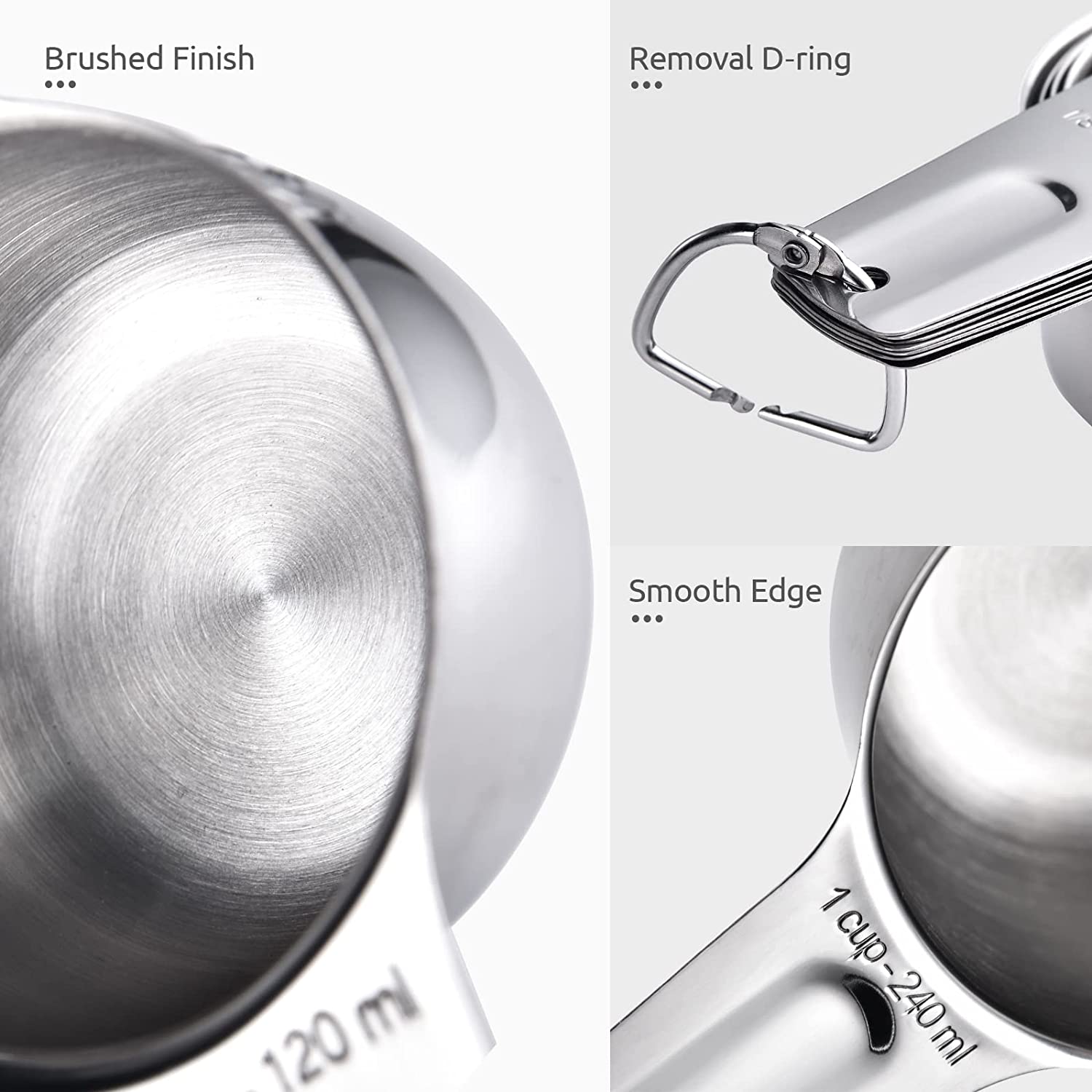 U-Taste 15-Piece Measuring Cups and Spoons Set, Stainless Steel photo 8