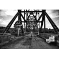 thumbnail image 2 of Missouri Picture Archive 14x11 Gold Ornate Wood Framed with Double Matting Museum Art Print Titled - The Old Chain of Rocks Bridge over the Mississippi River, 2 of 4