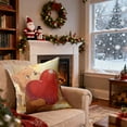 thumbnail image 6 of Litrail 18x18 Inch Plush Pillow Cover, Soft Fuzzy Printed Pillowcase, Multicolor Holiday Decorative Throw Pillow Cover for Sofa Bed Home Decoration (No Insert), 6 of 6