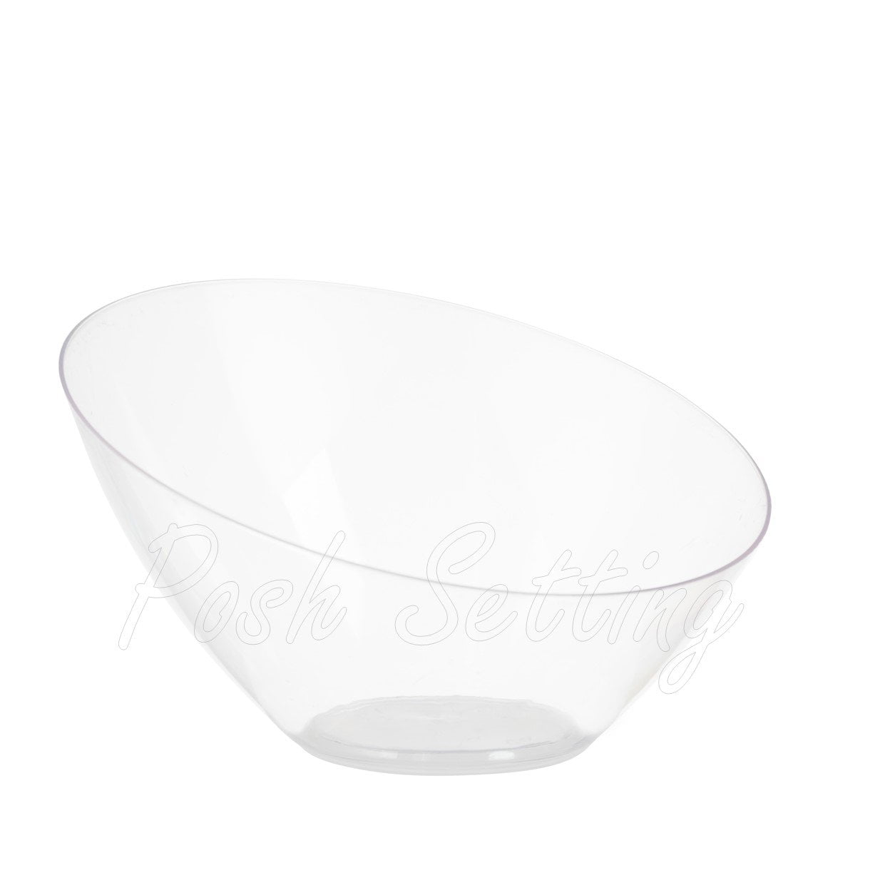 Photo 1 of Clear Small Candy Bowl for Weddings, Buffet, Offices, Disposable Hard Plastic Small Angled Bowls for Party's, Salads, Snacks and Fruit Bowl 5 Pack