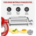 thumbnail image 4 of ZACME 1 Paquet Accessoire pour Rouleau à Pâtes pour Tous les Mélangeurs sur Socle KitchenAid et Cuisinart, Accessoire à Pâtes en Acier Inoxydable avec 8 Réglages Réglables, 4 of 7