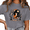 1-Gray, variant on Women's Blue Woodland Fox Graphic Short Sleeve T-Shirt Soft Cotton Crewneck Top