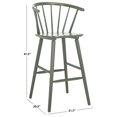 thumbnail image 5 of SAFAVIEH Blanchard Round Mid Back Bar Stool, Dusty Green, 5 of 14