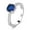 Blue, variant on Womens Geometric Ring with Zircon Inlay Copper Band with White Gold Plating Emerald Dark Blue Light Blue Malachite and White Stones 7mm Main Stone
