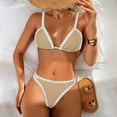 thumbnail image 4 of DHFJKG Two Piece Swimsuits Women Color Block Bikini Set High Waist Bottom Beach Pool Party Summer Fashion Swimwear Stylish Beachwear, 4 of 9