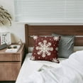 thumbnail image 6 of Merry Christmas Winter Snowflake Throw Pillows Cover Modern Throw Pillow Case 2 Pieces Vintage Throw Cushion Case for Couch Sofa Bed Farmhouse, 6 of 7