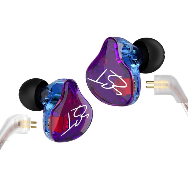 YINYOO Easy KZ ZST Armadura de Banlance híbrida colorida con auriculares intrauditivos dinámicos 1BA+1DD Auriculares HiFi Auriculares con cable Auriculares con cable (micrófono ZST colorido)