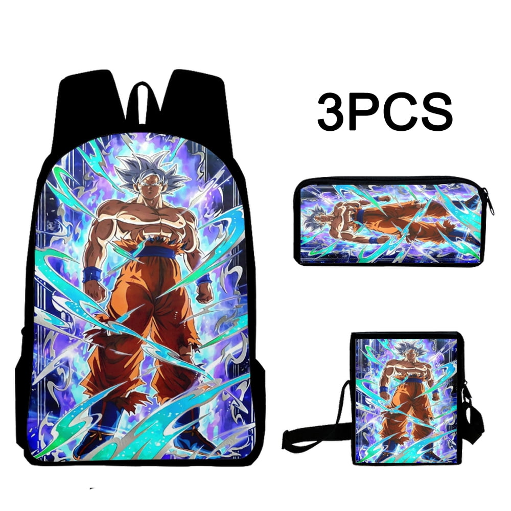 Anime Dragon Ball Z Goku Backpacks+Shoulder Bag+Pencil Bag For