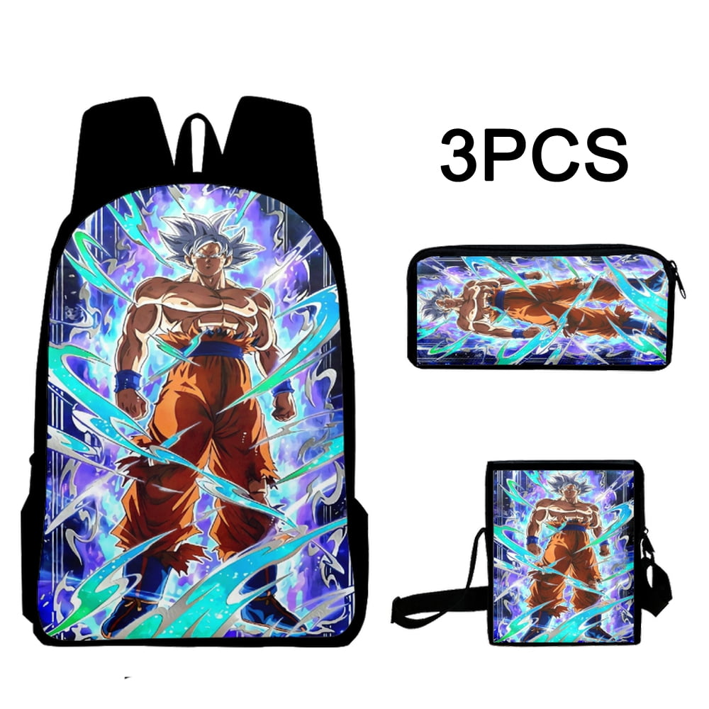 Cartoon Dragon Ball GOKU Backpack 3 Pieces School Bag Pencil Bag