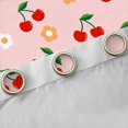 thumbnail image 4 of Manfei Red Cherry Curtains Pack of 2 (42x84 Each),Colorful Flower Blossom Curtains Blackout,Cartoon Floral Bedroom Curtains For Teens,Microfiber Bedroom Decor, 4 of 6