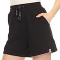 thumbnail image 4 of White Mark Women's Super Soft Drawstring Waistband Sweat Shorts, 4 of 4
