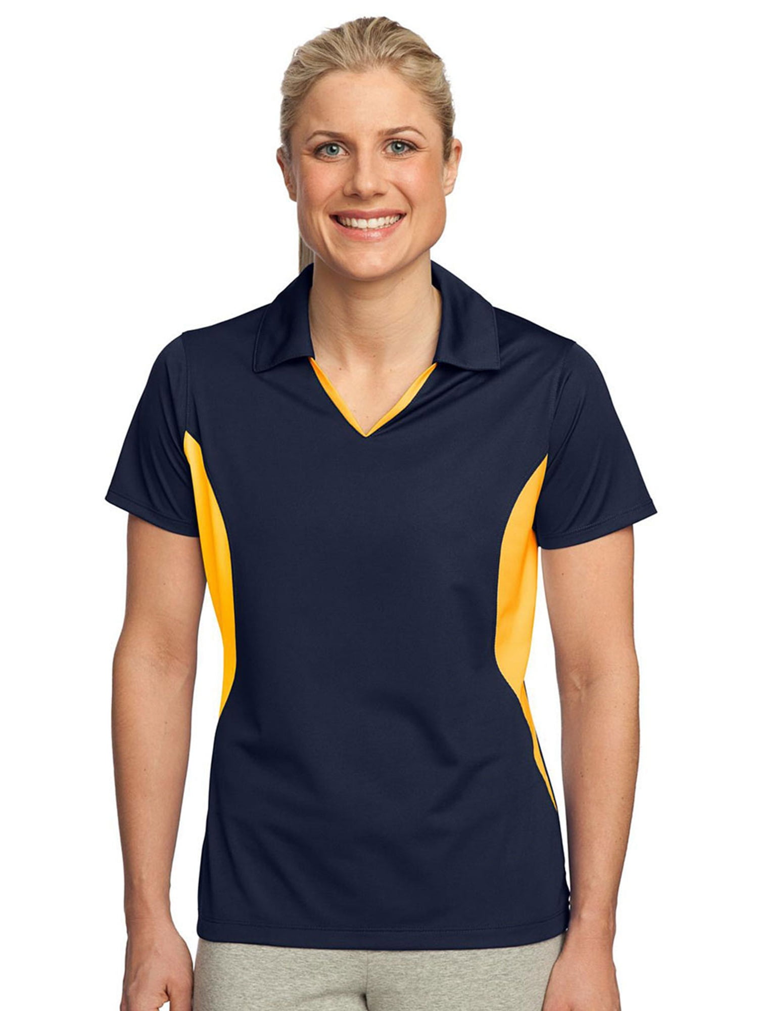 Sport-Tek - Sport-Tek Women's Side Blocked Performance Polo Shirt 