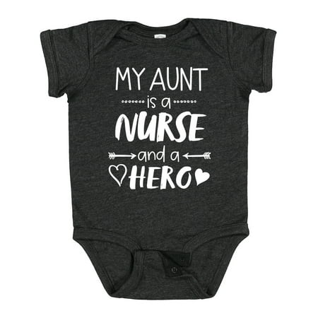 

Inktastic My Aunt is a Nurse and a Hero Gift Baby Boy or Baby Girl Bodysuit
