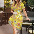 thumbnail image 3 of Uemuo Love Heart1 Print Womens Summer Dress Casual Swing Short Sleeve Sundresses Beach A-line Shift Dress, 3 of 6