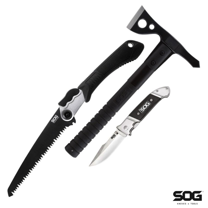 SOG FastHawk, Fielder G10 \u0026 Folding Saw 