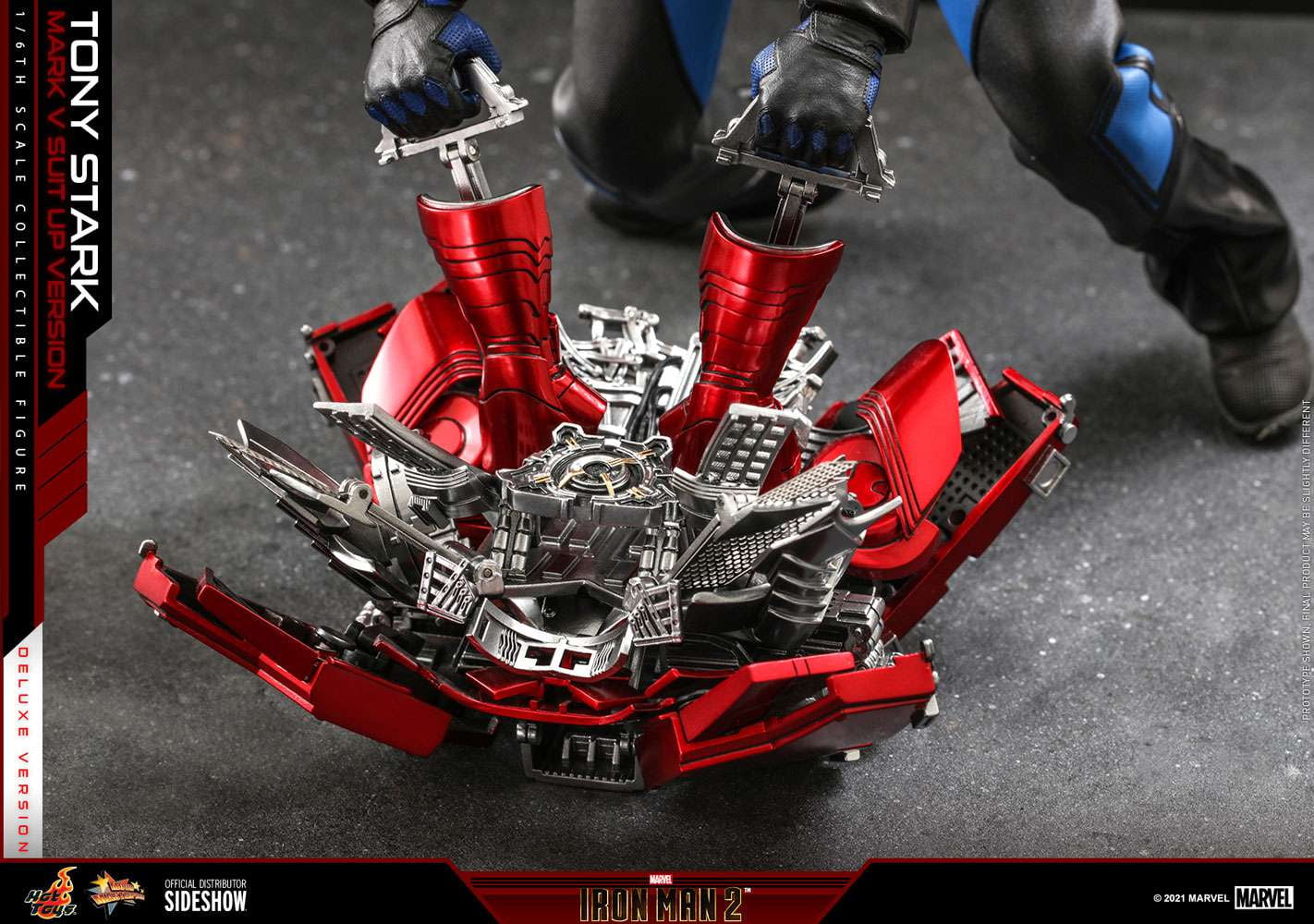Marvel Movie Masterpiece Diecast Iron Man Mark V Collectible Figure (Deluxe Version)