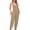 Khaki, variant on VBARHMQRT Black Rompers for Women Sexy Plus Size Sleeveless Overalls Jumpsuit Casual Solid Summer Bib Pants Bottons Jumpsuit Romper with Button Pockets Womens Romper Dress Long