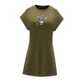 thumbnail image 2 of Vestido corto de verano para mujer, vestido formal transpirable con cuello redondo para viaje y trabajo XL, 2 of 7