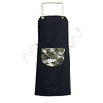 thumbnail image 1 of Camouflage Line Art Grain Illustration Pattern Apron Bib Sarong Cooking Baking Kitchen Pocket Pinafore, 1 of 3