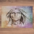 thumbnail image 6 of Ambesonne Colorful Jigsaw Puzzle, Chief Portrait, Heirloom-Quality Fun Activity for Family Durable Cardboard, 1000 pcs, Multicolor, 6 of 6