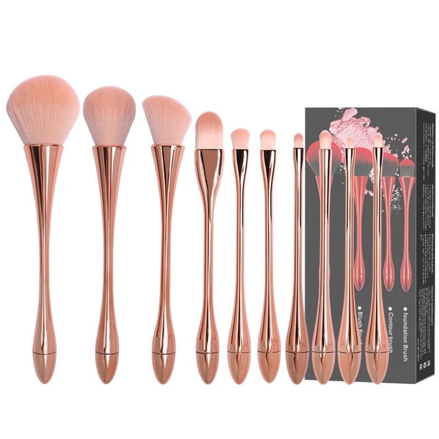 Juego de brochas de maquillaje de cintura pequeña, juego completo de brochas de maquillaje con herramientas de belleza, juego de 10 brochas de maquillaje, fácil de usar, compacto y apto