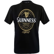 Guinness Black T-Shirt with English Foreign Extra Bottle Label Print for Men