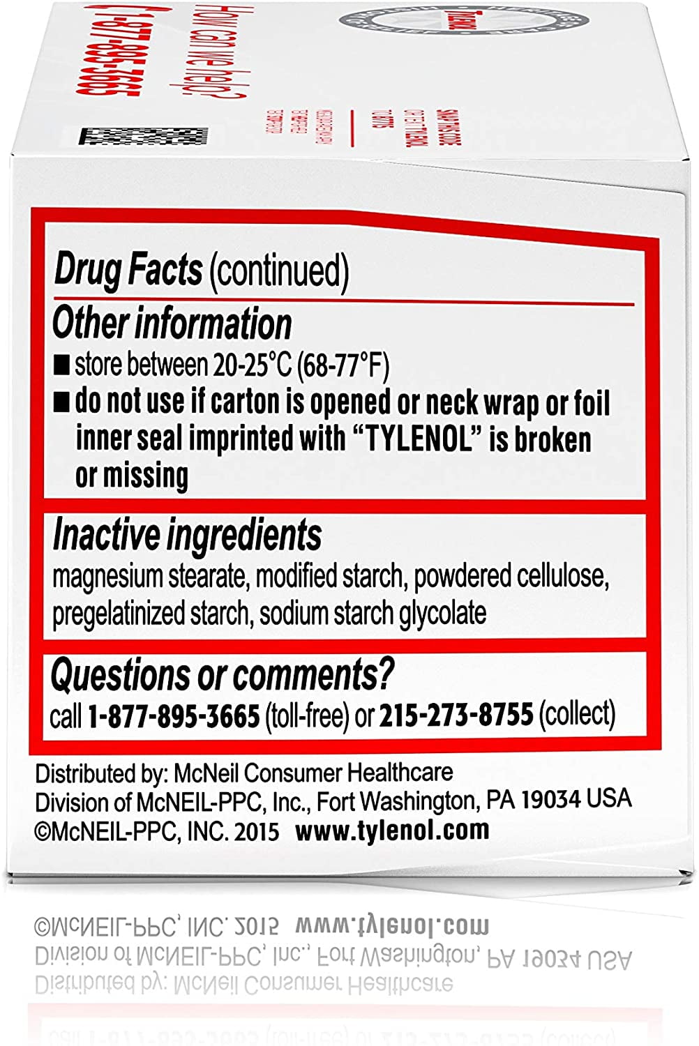 TYLENOL Regular Strength Tablets, 100 Tablets (Pack of 3)