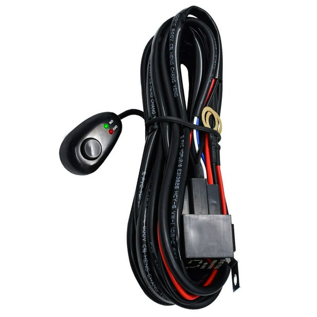 LED Light Bar Wiring Harness Kit 300W Universal Wiring Harness with Relay On Off Switch for Vehicles