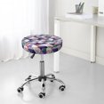 thumbnail image 7 of Hirioo Plaid Flamingo for Round Bar Stool Seat Covers Washable Stool Cushion Slipcover Elastic Bar Chair Covers for 12-14 Inch Chair-13 inch, 7 of 7