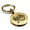 Gold, variant on Stainless Steel Tribal Capricorn Zodiac (Sea Goat) Round Medallion Keychain Circle Ring