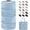 Blue + Silver, variant on Polyester Macrame Cord 3mm x 109 Yards Sparkle Metallic Yarn for Crocheting, Glitter Crochet Bags, Basket, Wall Hangings, Plant Hangers, DIY Crafts (Silver) Silver