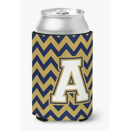 

Letter A Chevron Navy Blue & Gold Can or Bottle Hugger