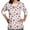 Red, variant on Luxalzxs Womens Scrub Tops Plus Size Christmas Print Holiday Blouses for Women Short Sleeve V-Neck Medical Scrub Shirts with Pockets