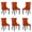 Orange-Black, variant on Velvet Dining Chairs Set of 4, Black Wooden Legs, Modern Tufted Velvet Upholstered Backrest with Nailhead Trim, Wing Back with Back Ring Pull, for Dining Room, Living Room, Office