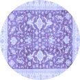 thumbnail image 1 of Ahgly Company Machine Washable Indoor Round Oriental Blue Traditional Area Rugs, 3' Round, 1 of 4