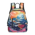 thumbnail image 1 of Fotbe Colorful Whimsical Earth Mochila Ligera para Hombres y Mujeres - Duradera y Resistente al Agua, Ideal para Escuela, Trabajo, Viajes y Uso Diario, 1 of 7