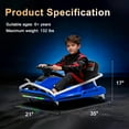 thumbnail image 6 of Kerry Yoo K71 Drift Kart, 24V Crazy Cart Go Kart for Kids, Electric Ride on, 300W Brushless Motor, Ages 6+, 360° Drifting,High/Low Speed-Blue, 6 of 8