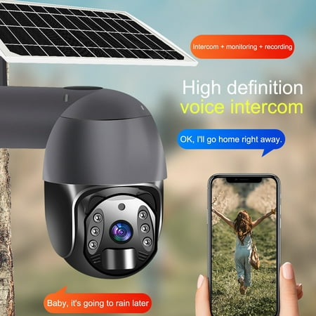 

ZHIYU 1080P Home Security Camera Outdoor Wireless W/iFi 360° View Spotlight Rechargeable Solar Battery Powered System With Motion Detection And Sirens